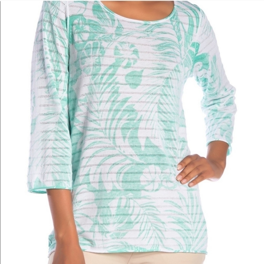 TOMMY BAHAMA Pima Cotton Let's Be Friends Lightweight Spring Shirt Blouse XS